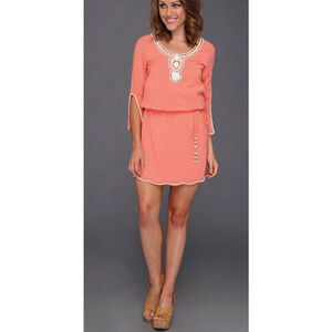 Lilly Pulitzer Coral Dress with White Accents